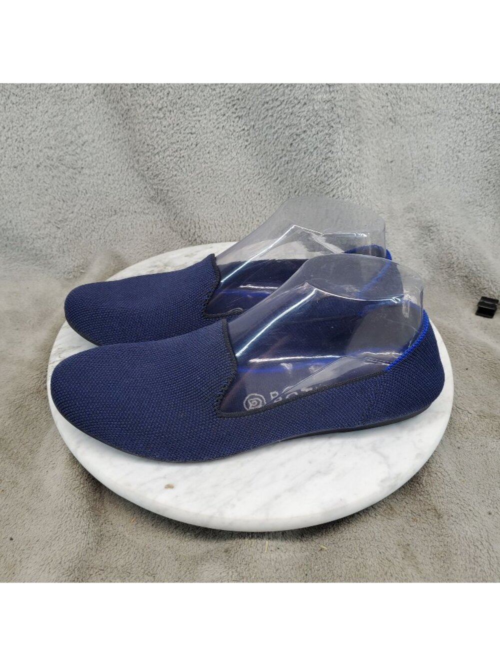 Rothy's Shoes Womens Size 8 Navy Blue Knit Textile The Loafer Flats *Read*